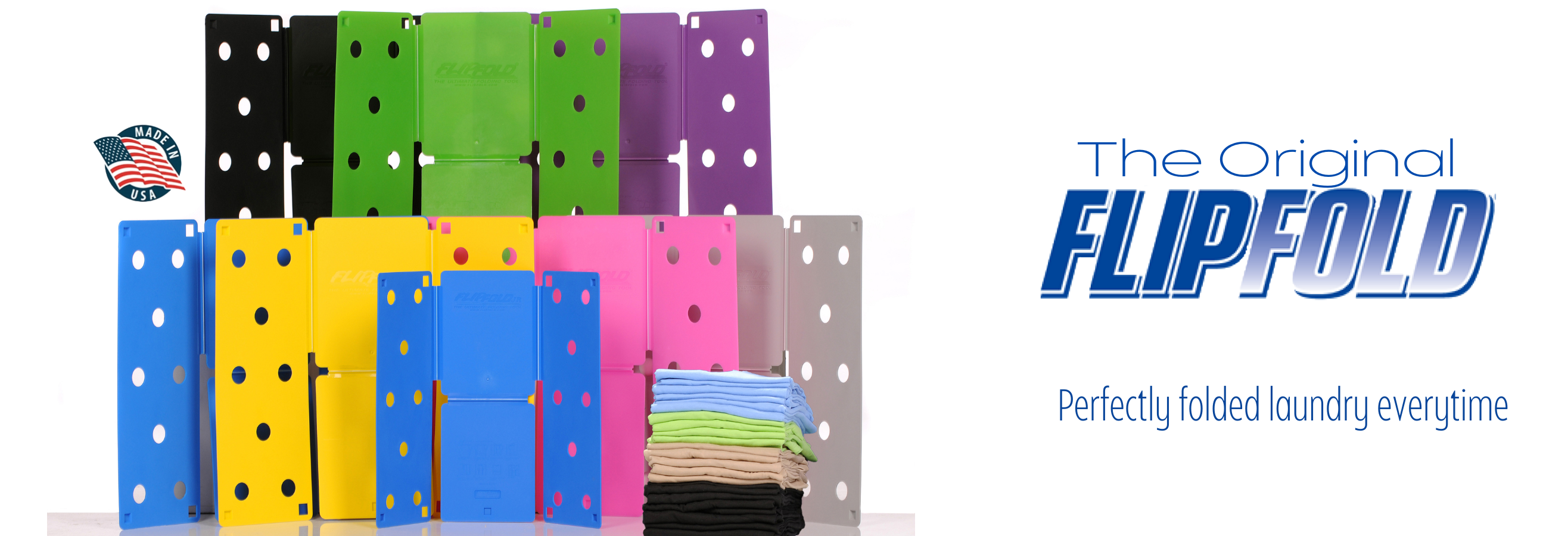 FlipFold The Ultimate Laundry Folder Made in the USA Banner